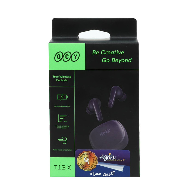 ایرفون بی سیم QCY مدل T13 X - بنفش (گارانتی شش ماهه شرکتی)
