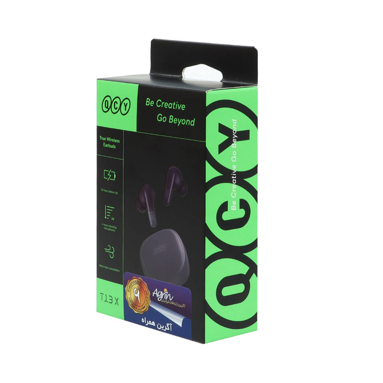 ایرفون بی سیم QCY مدل T13 X - بنفش (گارانتی شش ماهه شرکتی)