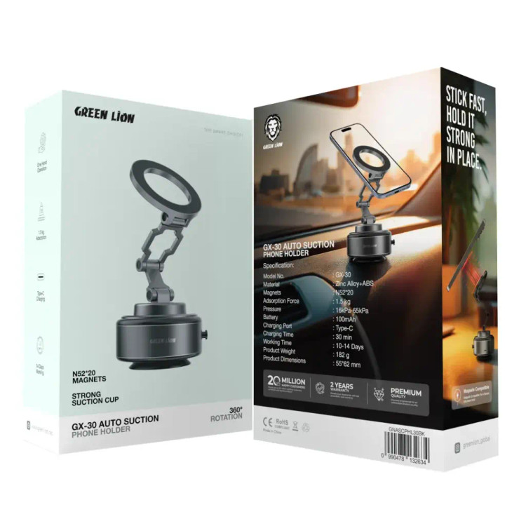 نگهدارنده گوشی مکش خودکار گرین Green Lion GX-30 Auto Suction Phone Holder